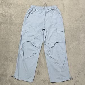 No Boundaries Pants Womens M Blue Track Athletic Drawstring Windbreaker